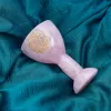 Rose Quartz Gemstone wine Glass
